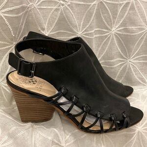 Vince Camuto Black Open Toe Heels